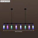 Industrial iron pipe multi-color bottle pendant light dining room