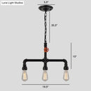 DecorBites™ Industrial Metal 3-Head Hanging Light with Red Valve Decor - Water Pipe Restaurant Island Lamp