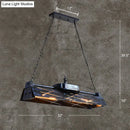 DecorBites™ Industrial Metal 4-Light Suspension Lamp with Hollow-out Design for Dining Room Island