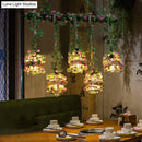 DecorBites™ Industrial Metal 5-Head Black Cage Island Lighting Fixture for Restaurants and Plants