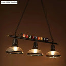 Industrial style black metal island light kitchen bowl shade