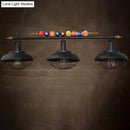 Industrial style black metal island light kitchen bowl shade