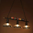 Industrial style black metal island light kitchen bowl shade