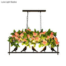 DecorBites™ Industrial Metal Birdcage Flower Island Lamp: Black, 3/4 Heads, Hanging Ceiling Light for Restaurants