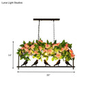 DecorBites™ Industrial Metal Birdcage Flower Island Lamp: Black, 3/4 Heads, Hanging Ceiling Light for Restaurants