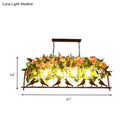 DecorBites™ Industrial Metal Birdcage Flower Island Lamp: Black, 3/4 Heads, Hanging Ceiling Light for Restaurants
