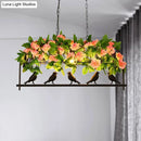 DecorBites™ Industrial Metal Birdcage Flower Island Lamp: Black, 3/4 Heads, Hanging Ceiling Light for Restaurants