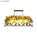 DecorBites™ Industrial Metal Birdcage Flower Island Lamp: Black, 3/4 Heads, Hanging Ceiling Light for Restaurants