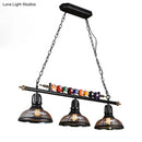 DecorBites™ Industrial Metal Island Pendant Light Fixture with Shaded Design and Billiard Decoration