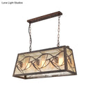 DecorBites™ Industrial Metal Pendant Lighting 3/6-Light Bronze Island Fixture with Fabric Shade