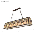 DecorBites™ Industrial Metal Pendant Lighting 3/6-Light Bronze Island Fixture with Fabric Shade