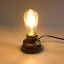 DecorBites™ Industrial Pipe Style Night Light Table Lamp, Wrought Iron Accent in Bronze