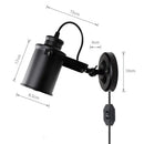 DecorBites™ Industrial Plug In Wall Sconce