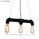 DecorBites™ Industrial Style Black Iron Pendant Lamp with Linear Piping - 3/5/10-Head Hanging Light for Island