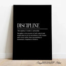 DecorBites™ Inspirational Discipline Art Canvas Print for Home