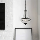 Decorbites iron art crystal chandelier dining room black metal light