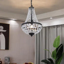 Decorbites iron art crystal chandelier dining room black metal light