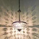 Decorbites iron art crystal chandelier dining room black metal light