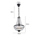 Decorbites iron art crystal chandelier dining room black metal light