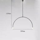 Decorbites iron balance black three bulb chandelier living room light