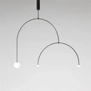 Decorbites iron balance black three bulb chandelier living room light