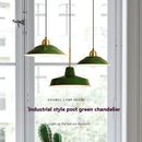 Decorbites iron industrial green enamel chandelier dining room light