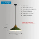 Decorbites iron industrial green enamel chandelier dining room light