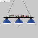 Red Iron Linear Ceiling Light