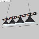 Red Iron Linear Ceiling Light