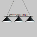 DecorBites™ Iron Linear Island Ceiling Light with Cone Shade - Industrial Country Club Style