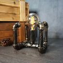 DecorBites™ Iron Pipe Art Night Lamp - Industrial Table Light in Bronze for Boys Room