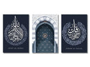 DecorBites™ Islamic Canvas Wall Art Set - 3 Pieces