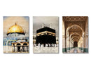 DecorBites™ Islamic Canvas Wall Art Set - 3 Pieces