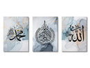 DecorBites™ Islamic Canvas Wall Art Set - 3 Pieces