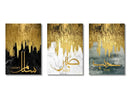 DecorBites™ Islamic Canvas Wall Art Set - 3 Pieces