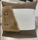 Decorbites italian luxury brown leather pillowcase living room cover