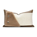 Decorbites italian luxury brown leather pillowcase living room cover