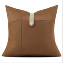 Decorbites italian luxury brown leather pillowcase living room cover