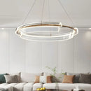 Decorbites italian minimalist gold double ring chandelier living room