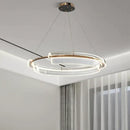 Decorbites italian minimalist gold double ring chandelier living room