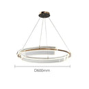 Decorbites italian minimalist gold double ring chandelier living room