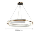 Decorbites italian minimalist gold double ring chandelier living room