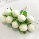 Decorbites ivory flower cherry stamen berries wedding decor living room