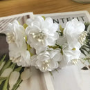 Decorbites ivory flower cherry stamen berries wedding decor living room