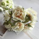 Decorbites ivory flower cherry stamen berries wedding decor living room