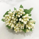 Decorbites ivory flower cherry stamen berries wedding decor living room