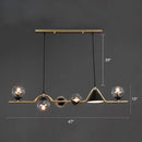 DecorBites™ Ivory Glass Island Pendant Light: Geometric, Contemporary Hanging Fixture for Restaurants