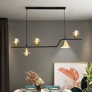 DecorBites™ Ivory Glass Island Pendant Light: Geometric, Contemporary Hanging Fixture for Restaurants