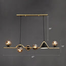 DecorBites™ Ivory Glass Island Pendant Light: Geometric, Contemporary Hanging Fixture for Restaurants