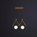 DecorBites™ Ivory Glass Minimalist Ball Suspension Light - Creative Island Fixture